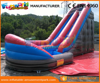 CE Inflatable Wet Slide Grey 0.55MM PVC Tarpaulin Inflatable Slide With Pool
