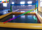 PVC Tarpaulin Popular Inflatable Water Volleyball Court Yellow Green Blue
