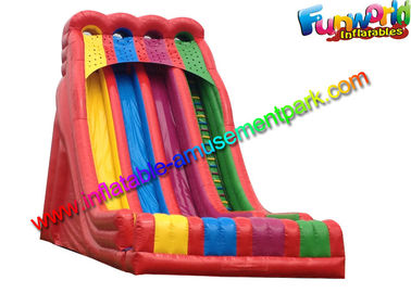 Plato Material Sewing Inflatable Dry Slide , Colorful Inflatable Commercial Slide