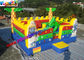 Popular Inflatable Smurfs Bounce House , Jumping Bouncer With Obstacle Inside