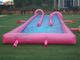 400m Three Lane Splash Outdoor Inflatable Water Slides  for Crazy Custom