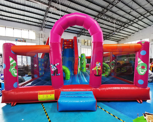 Plato Inflatable Bounce House Combo สวนสนุก Bouncy Castle Slide